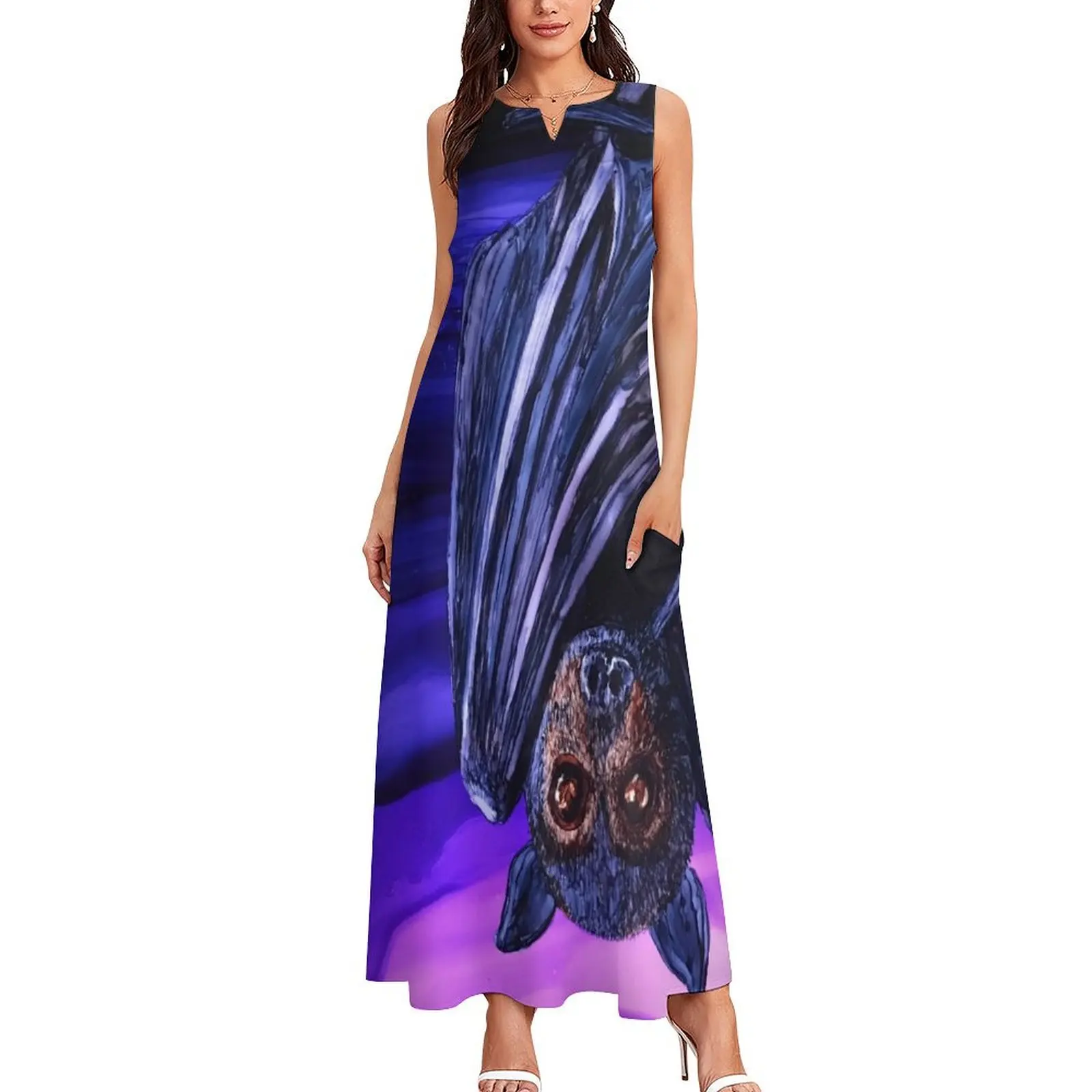 Длинное платье Vlad the Flying Fox Bat платья в корейском стиле женский летний костюм для