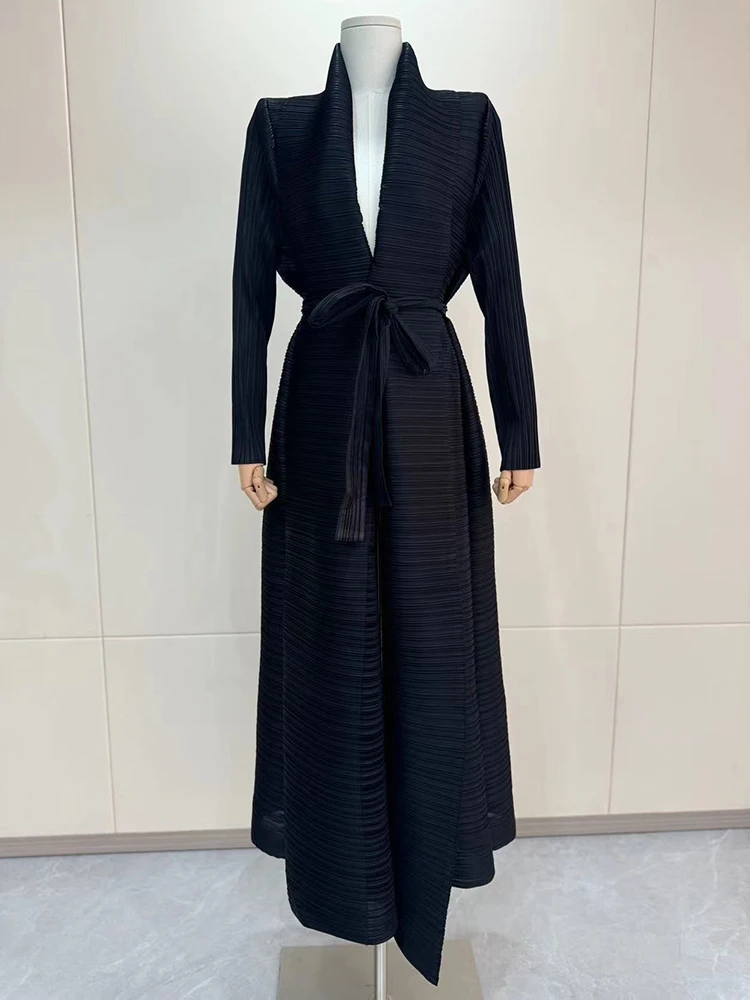 Женский плиссированный плащ GVUW с принтом свободная универсальная ветровка