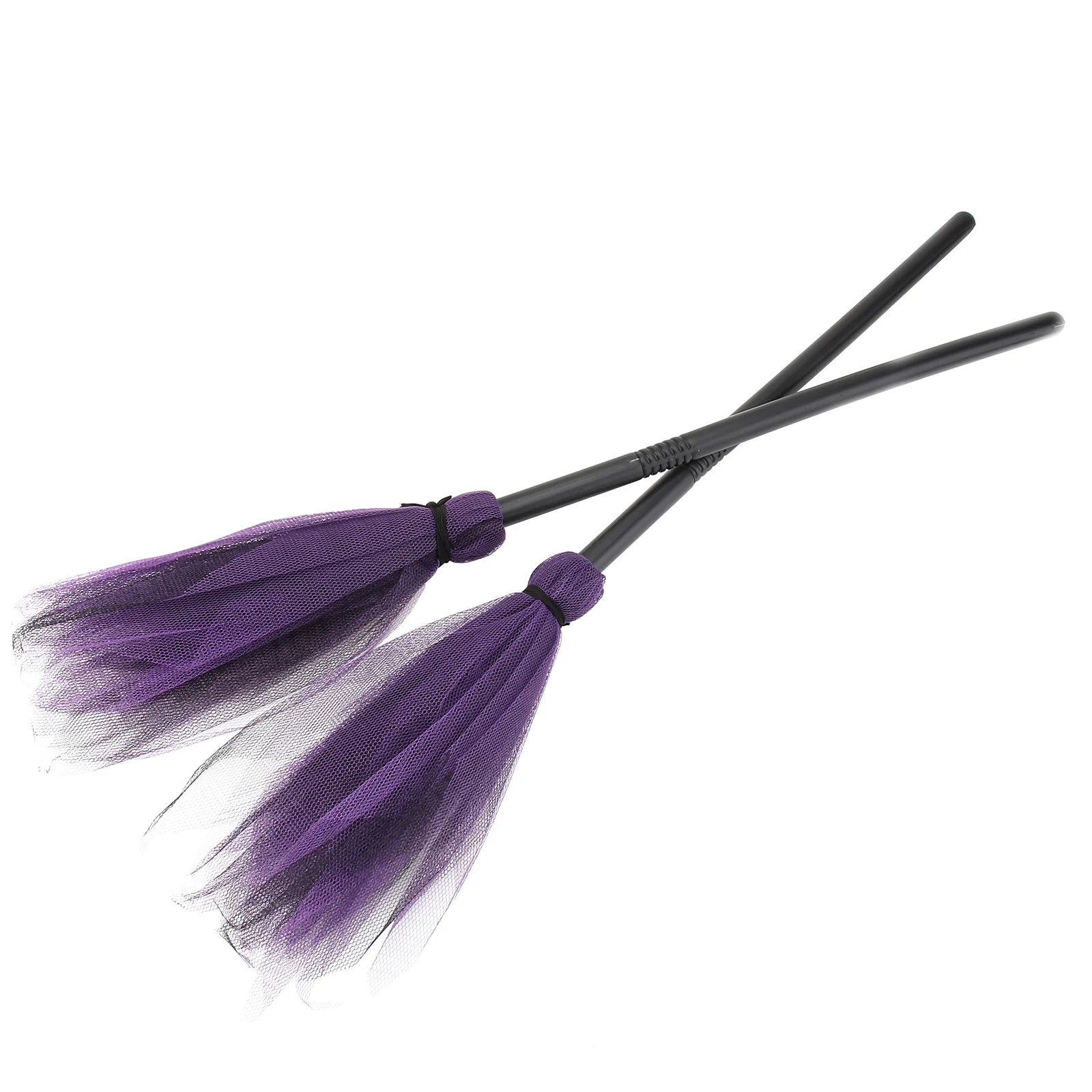 

2pcs Halloween Witches Broom Costume Decorative Props Masquerade Show Dress Up Miracle Broom Witch Broom for Feastival Girl