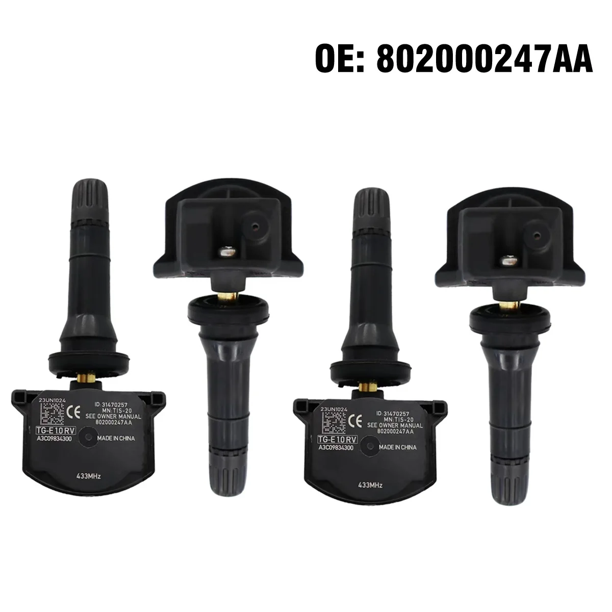 

4 шт. автомобильный датчик TPMS, датчик давления в шинах, система мониторинга 802000247 АА для Chery Arrizo 8, EXEED LX