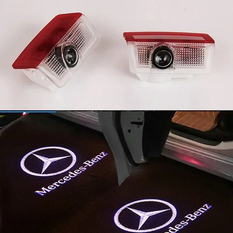 2 шт. светодиодный светильник для дверей автомобиля Mercedes Benz W205 W176 W246 W242 GLA W212 AMG E A B C