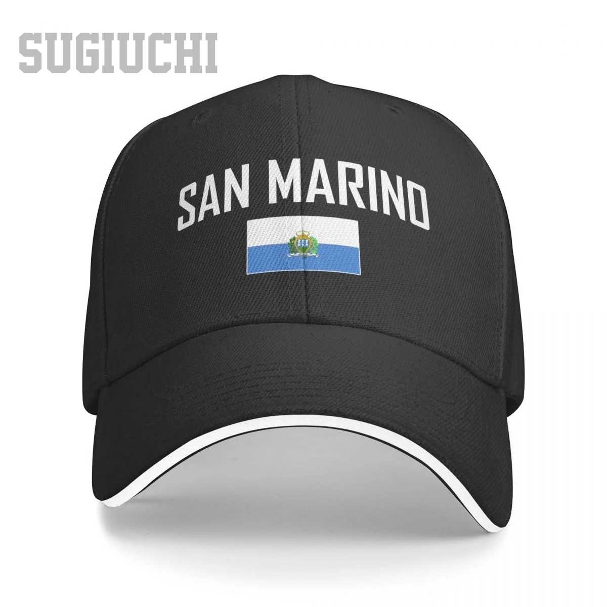Бейсбольная кепка унисекс сэндвич SAN MARINO с флагом и шрифтом для мужчин женщин