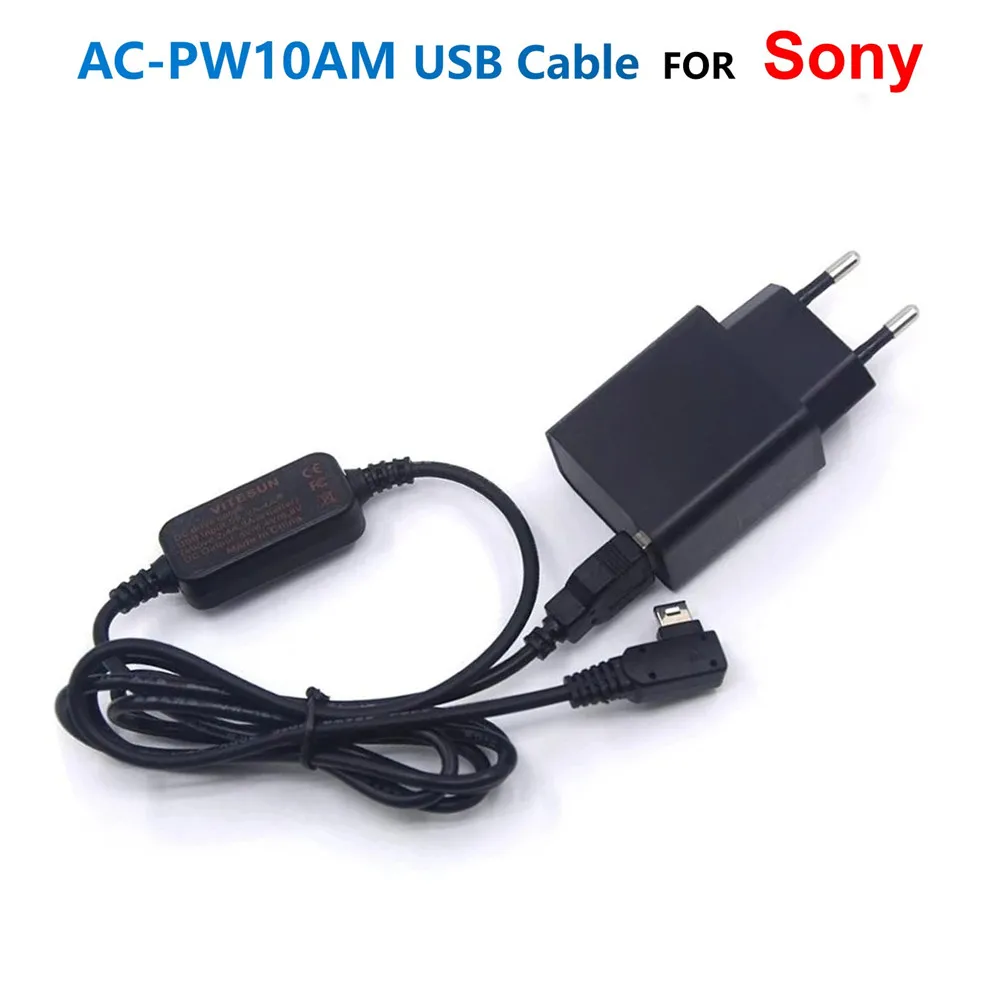 

AC-PW10AM 8.4V Power Bank USB Cable+USB Charger Adapter For Sony A77 II A99 A100 A200 A290 A330 A380 A390 A450 A500 A700 Camera