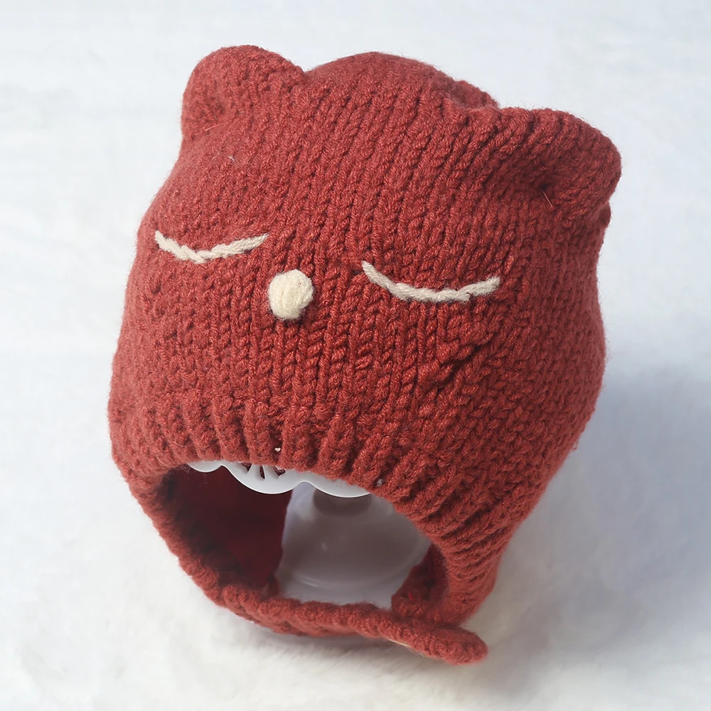 Шапки со смайликом осенне-зимняя детская шапка для мальчиков и девочек милые