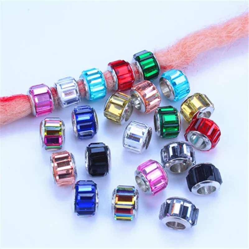 

10 Pcs Colorful DIY Hair Braid Rings Hair Clip Dreadlocks Bead Cuffs Ring Hairstyle Braiding Hair Tools Accessories Braid