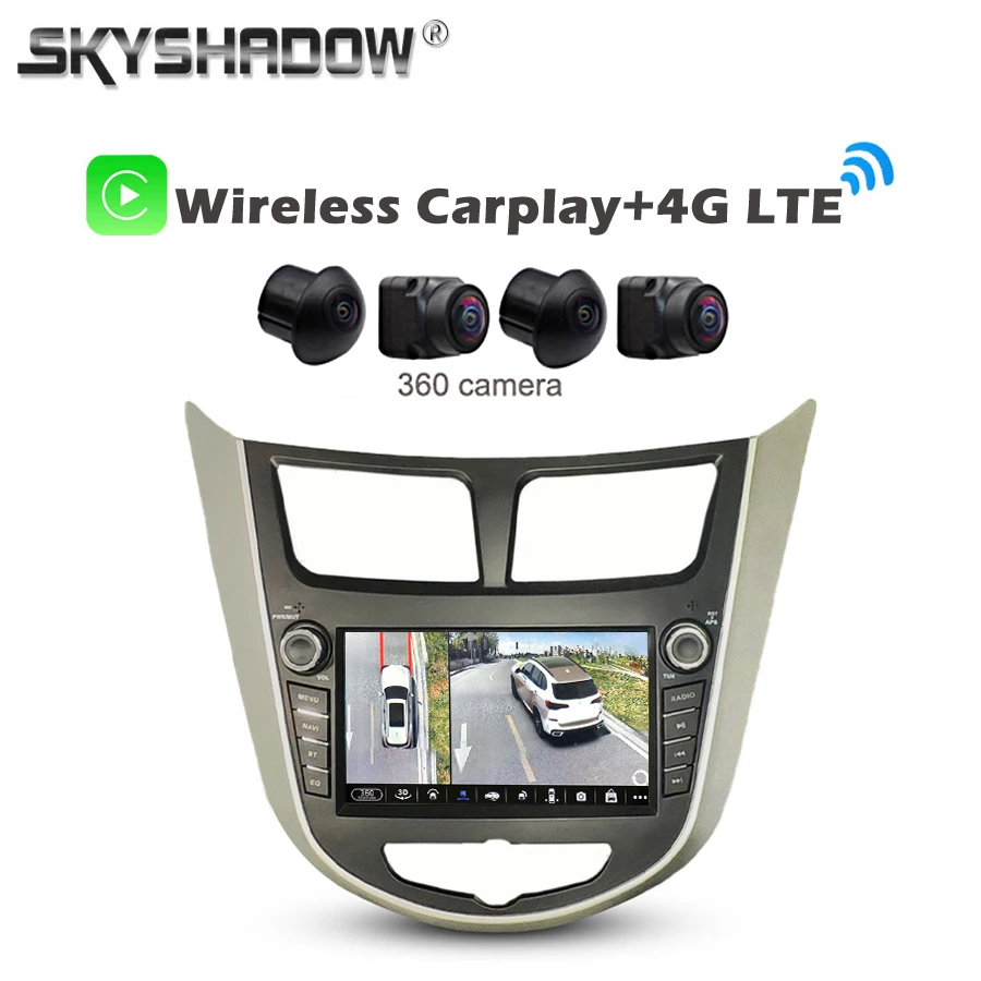 Автомобильный мультимедийный DVD-плеер Carplay Android 11 0 8 ГБ + 128 GPS Wi-Fi Bluetooth радио для