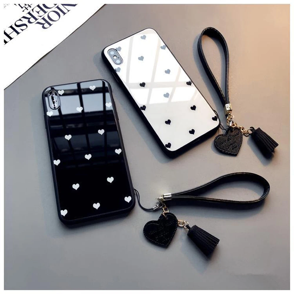 Стеклянная фотография для OPPO R9 R9S R11 R11S Plus R15 R19 Pro R15X Fashion Love Heart Hard Phone Cover