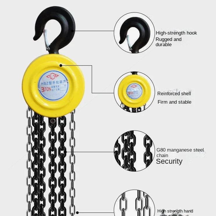 Немецкая ручная цепная таль с перевернутой цепью цепь 2 тонны 3 5 тонн