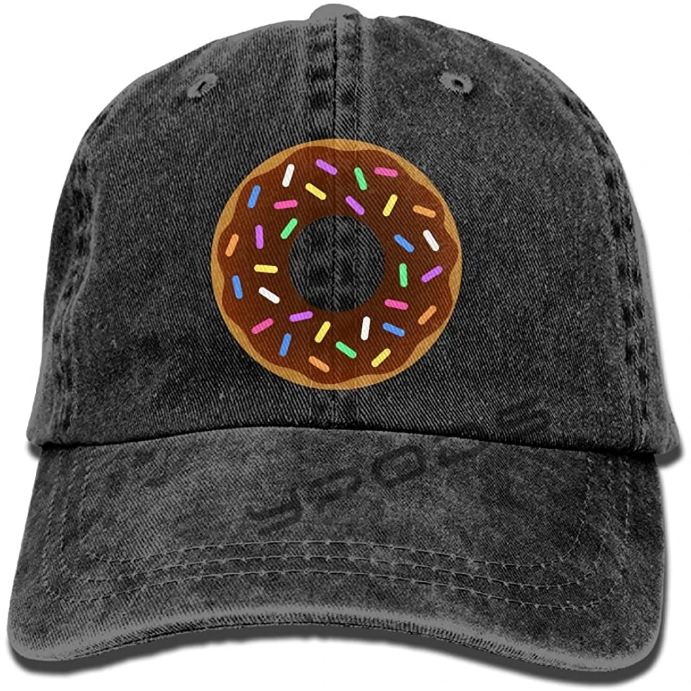 

Men's Caps Adults Donut Chocolate Sprinkles Adjustable Casual Cool Baseball Cap Retro Cowboy Hat Cotton Dyed Caps