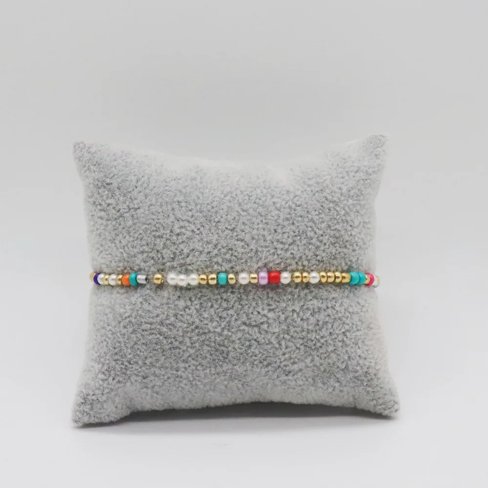 Красочный браслет ручной работы с бусинами для женщин ожерелье летняя недорогая