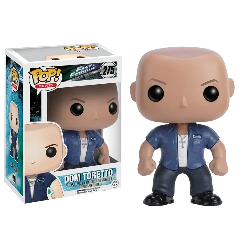 FUNKO POP NEW Arrival Fast Furious Dom Toretto #275 Brain Oɼonner #276 Luke Hobbs #277 Figure Toys Vinyl Collection Model