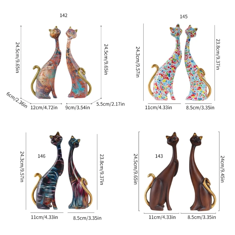 Y166 Европейский креативный граффити пара кошек украшение для дома гостиная