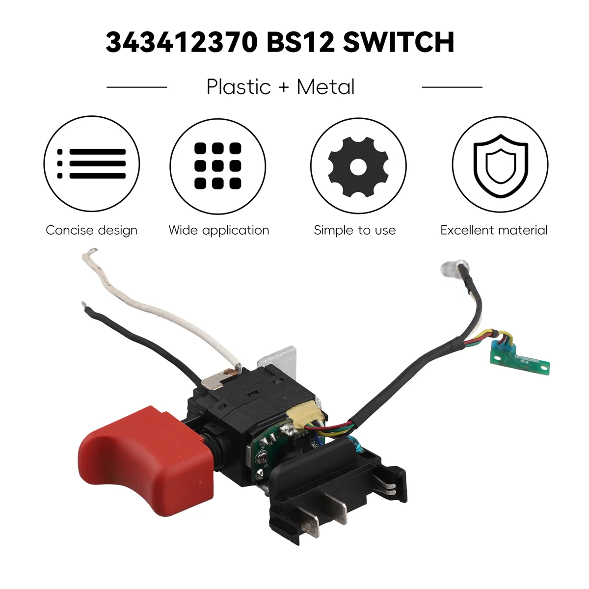 Переключатель электроинструмента BS12 для METABO Power Max BS 10 8 В 12 быстрый триггер