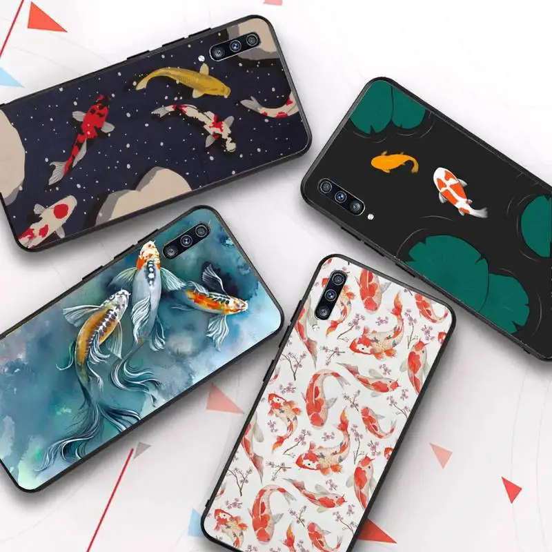 

FHNBLJ Chinese Koi Fishes Phone Case for Samsung A51 A30s A52 A71 A12 for Huawei Honor 10i for OPPO vivo Y11 cover