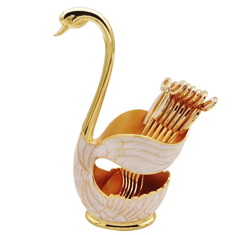 7 шт./набор декоративные ложки в виде лебедя