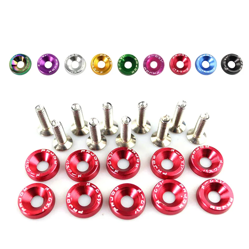 

Car Modification Supplies M6 Spacer Screws Aluminum Battery Shield Gasket Fender License Plate Frame Screws Car Accessories