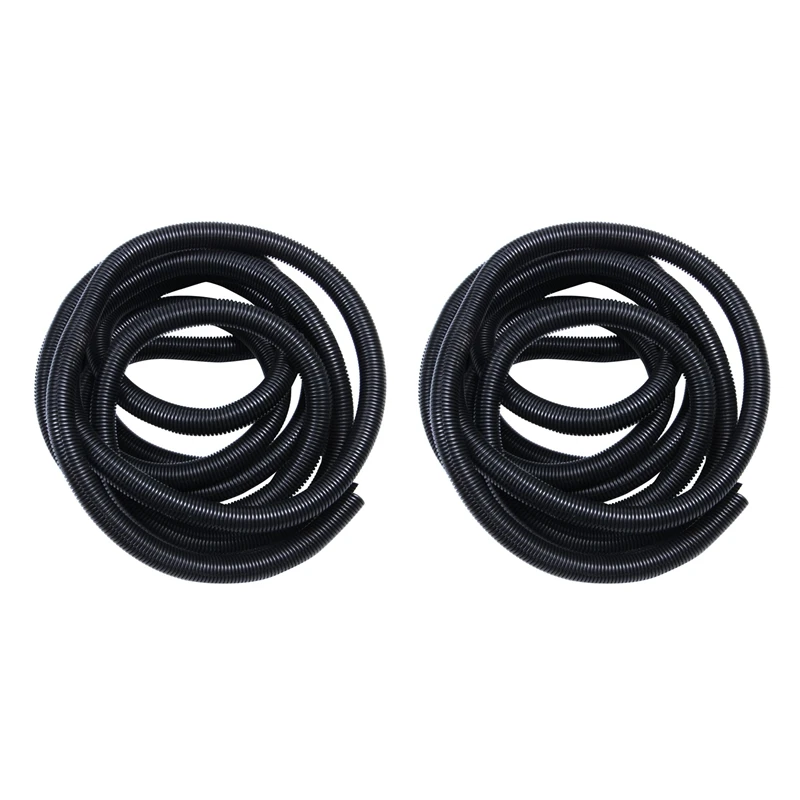 

2X 20 Ft 1 Inch Split Wire Loom Conduit Polyethylene Tubing Black Color Sleeve Tube