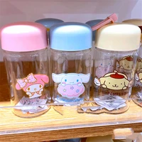 300ml kawaii sanrio my melody cinnamoroll glass water cup cute cartoon portable student cup drink cup milk tea cup girl gift