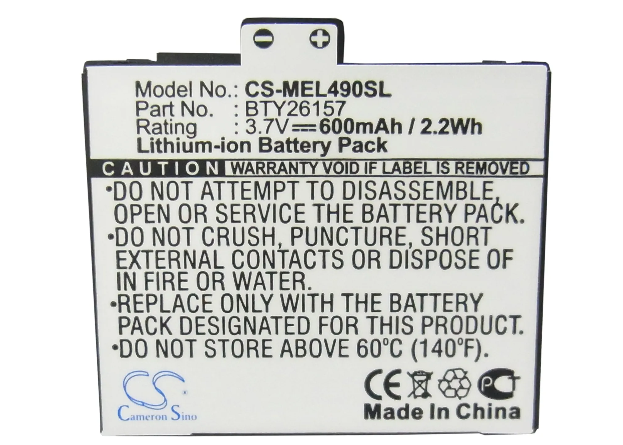 Cameron Sino Mobile SmartPhone Replacement Li-ion Battery 600mAh For BTY26157 USCellular Elson EL490 Free Tools |