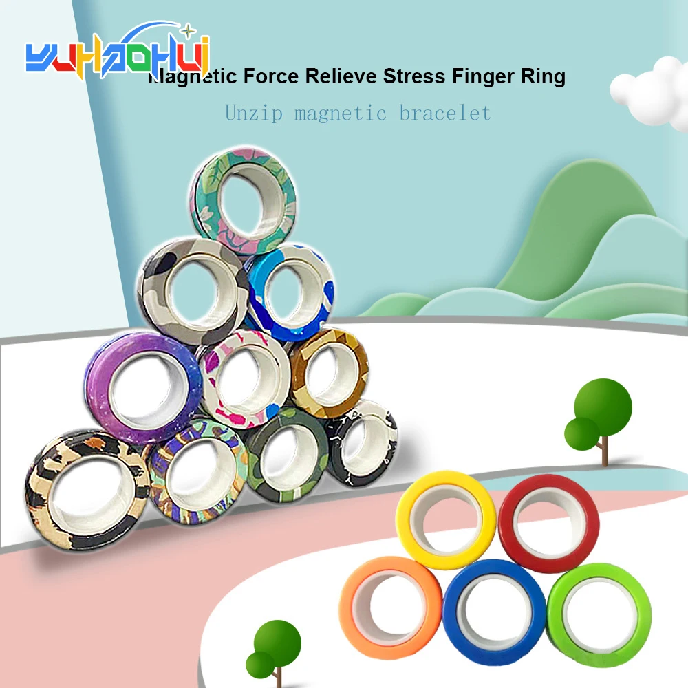

Pop 3Pcs Magnetic Fingertip Stress Relief Ring Toys It Good Toys For Adults And Children To Relieve Stress Unzip Antistress