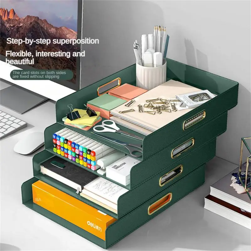 

Креативная офисная настольная корзина для хранения документов формата А4, многоуровневая стойка для хранения, стойка для хранения книг с выдвижными ящиками, стойка для хранения данных