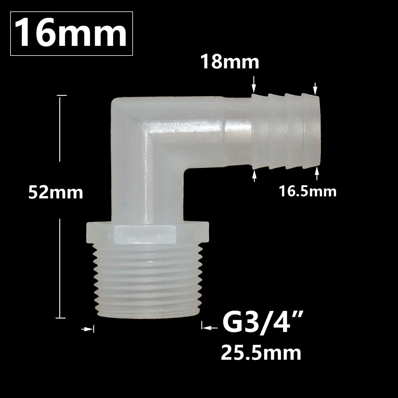 

Коленный соединитель ZWDZJL для шланга 6/8/10/11/12/14/16/18/19 мм