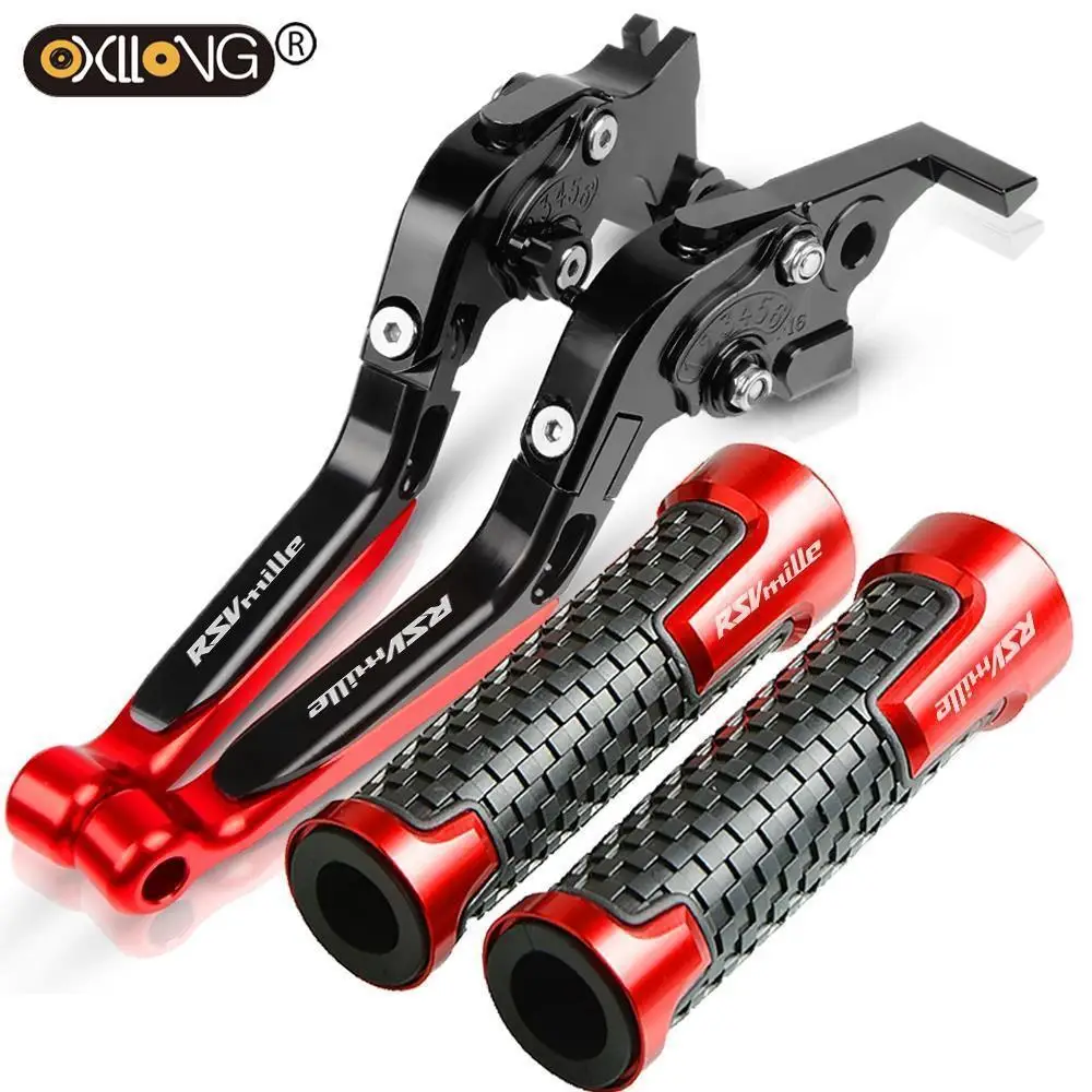 

Motorcycle Handle Grips Handlebar EXtendable Foldable Brake Clutch Levers For Aprilia RSV Mille / R 2004 2005 2006 2007 2008