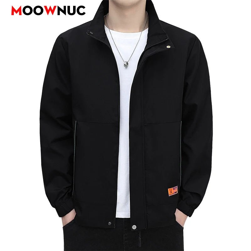 

Windbreaks Casual Coats Spring Men's Fashion Jackets Male New Autumn Overcoat 2023 Windproof Hombre Fit Outdoors Solid MOOWNUC