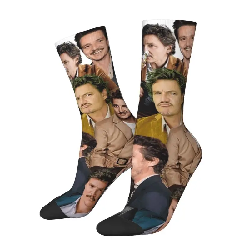 

Носки мужские с коллажем Педро Паскаль, милые Классические носки унисекс для весны, лета, осени, зимы