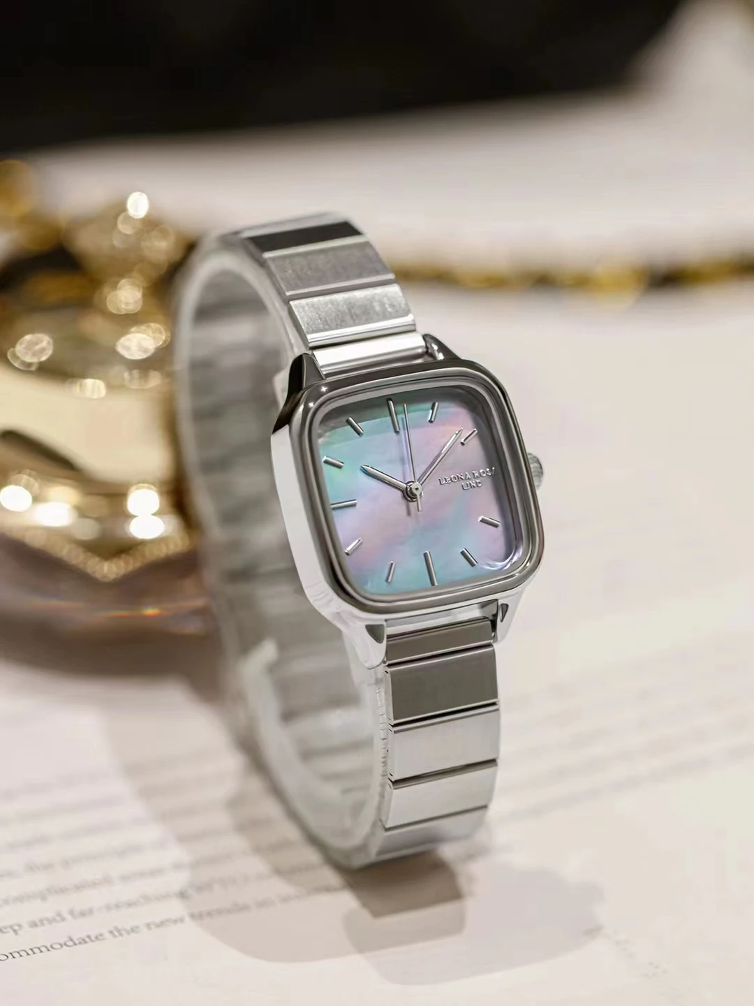 

LEONA ROSA Women's Luxury Brand Watch Square Dial Baker Face Quartz Life Waterproof Fashion Business Women's Watch