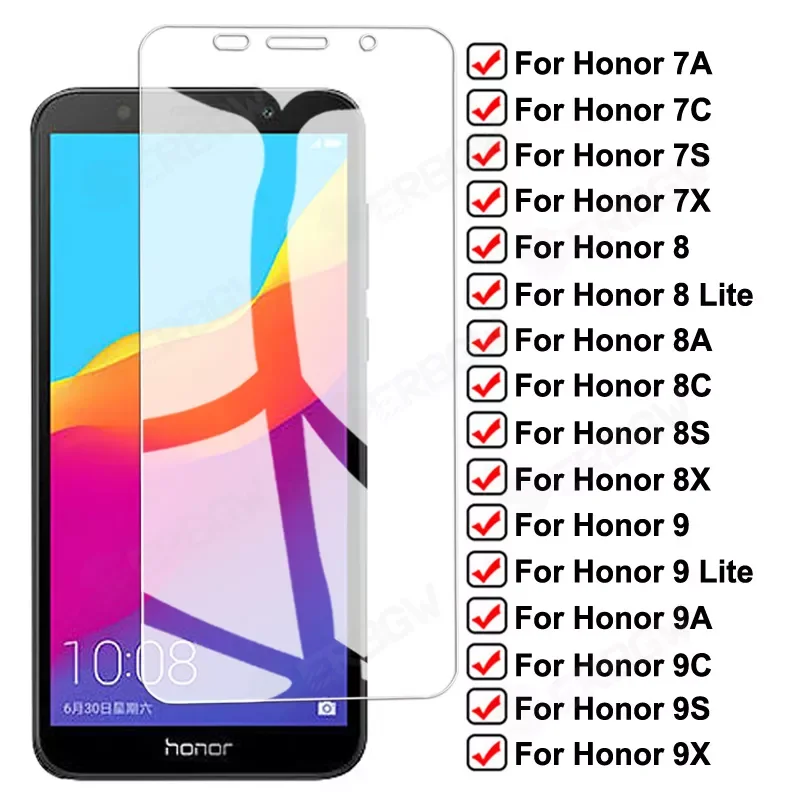 

Free Shipping For honor 9A 9C 9S 9X 8 9 Lite Glass Anti-Burst Tempered Glass For Huawei 7A 7C 7S 7X 8A 8C 8S 8X Screen Protector