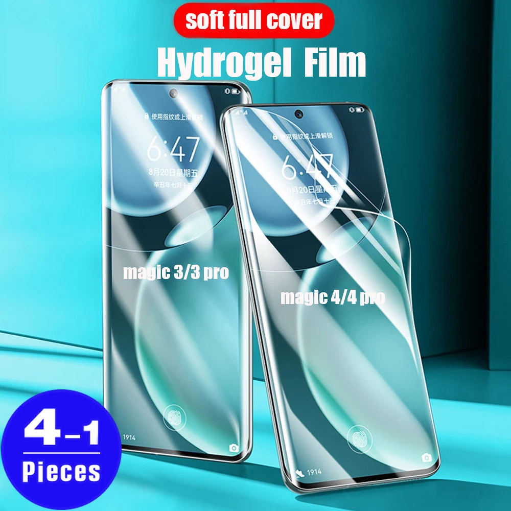 

Мягкая защитная пленка с полным покрытием для Honor 70 60 50 SE magic 4 3 pro plus lite, 1-4 шт., Гидрогелевая пленка для телефона