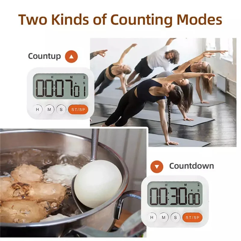 High Quality LED Digital Kitchen Countdown Timer Time Reminder For Cooking Stopwatch Shower Study Counter |