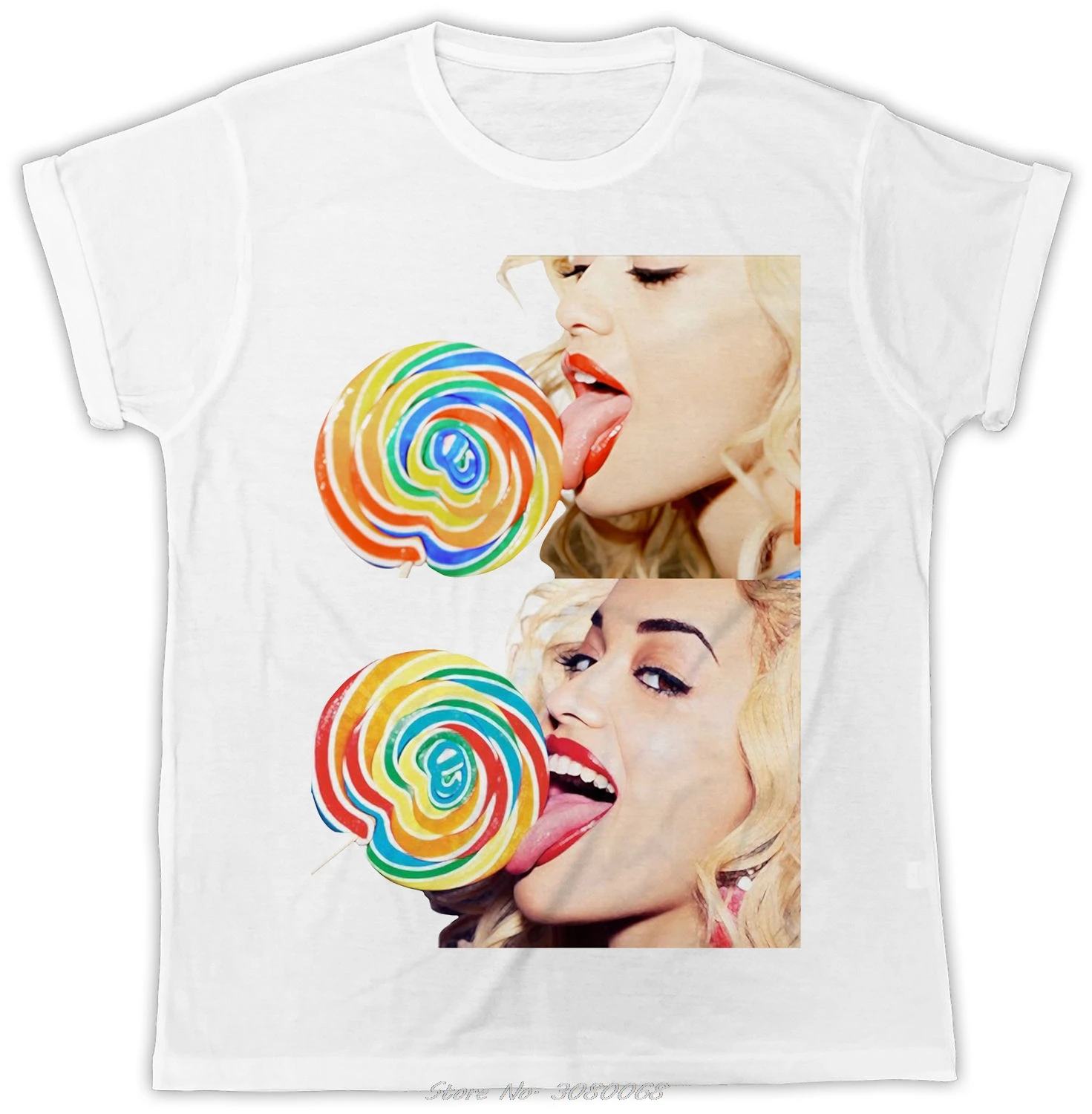 Rita Ora Lollipop , Mens T Shirt, Designer, Summer Short Sleeve T Shirt* Funny Clothing Casual Short Sleeve Tshirts