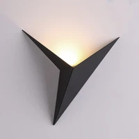 modern nordic creative wrought iron wall lamp home decor special shaped triangular wall light for bedroom bedside study hotel