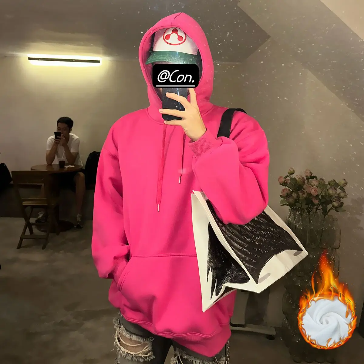 

High Street Style Men Warm Hoodies Fashion Brand Hip Hop Unisex Sweatshirts Harajuku Thicken Fleece Male Hooded Pullovers