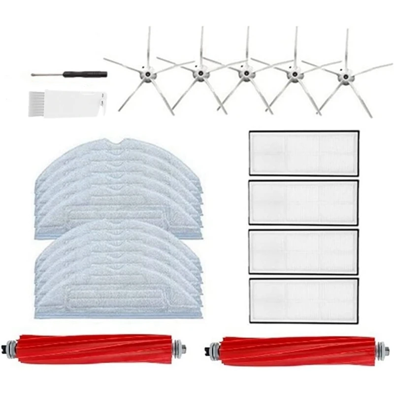 

Hot Main Side Brush Hepa Filter Mop Cloth For Xiaomi Roborock S7 T7S T7S PLUS Vacuum Cleaner Accessories Set