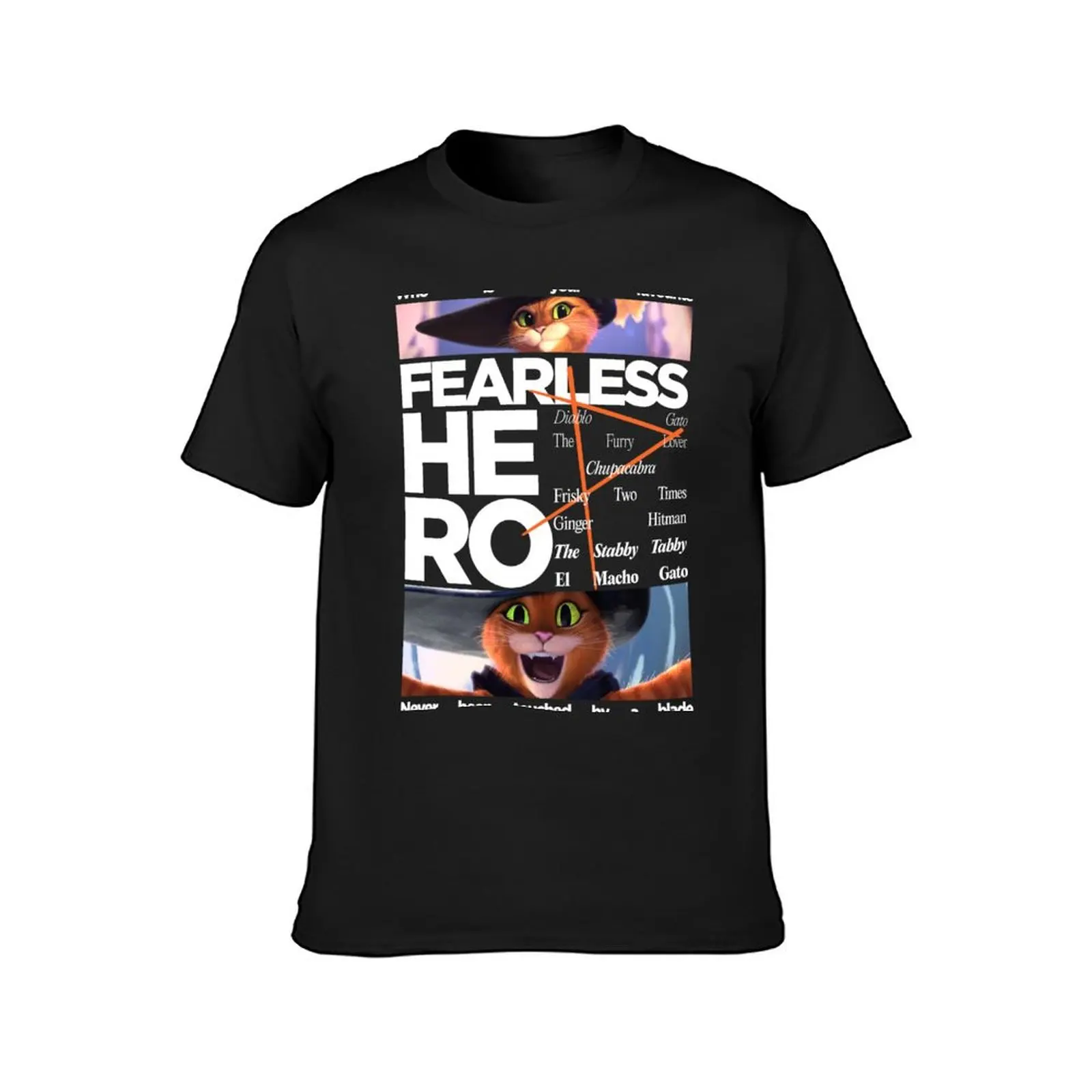 Футболка Puss In сапоги бесстрашный герой простые тяжелые кавайная одежда