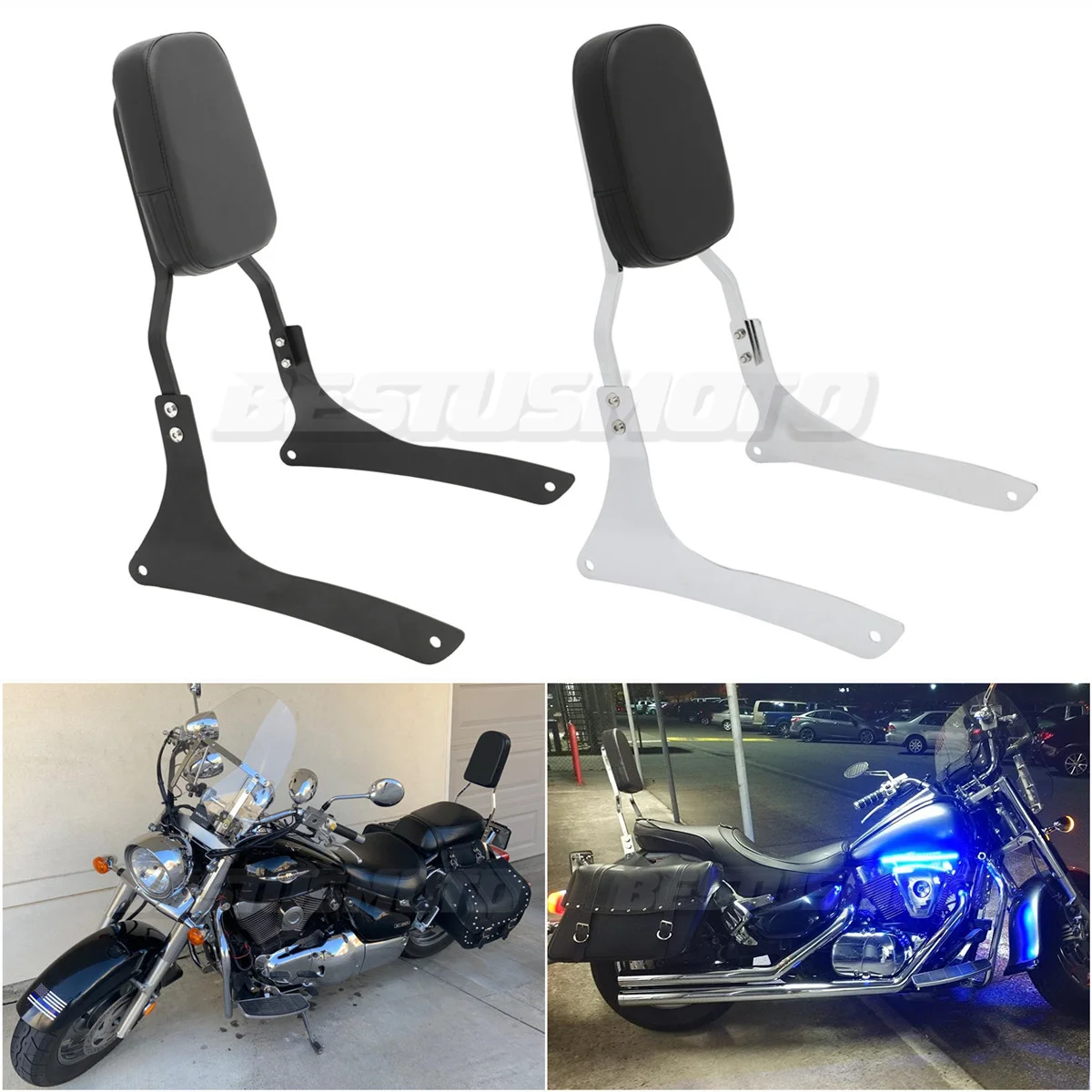 

Motorcycle Rear Passenger Backrest Sissy Bar For Suzuki Intruder 1500 VL1500 1998-2004 Boulevard C90 2005 2006 2007 2008 2009