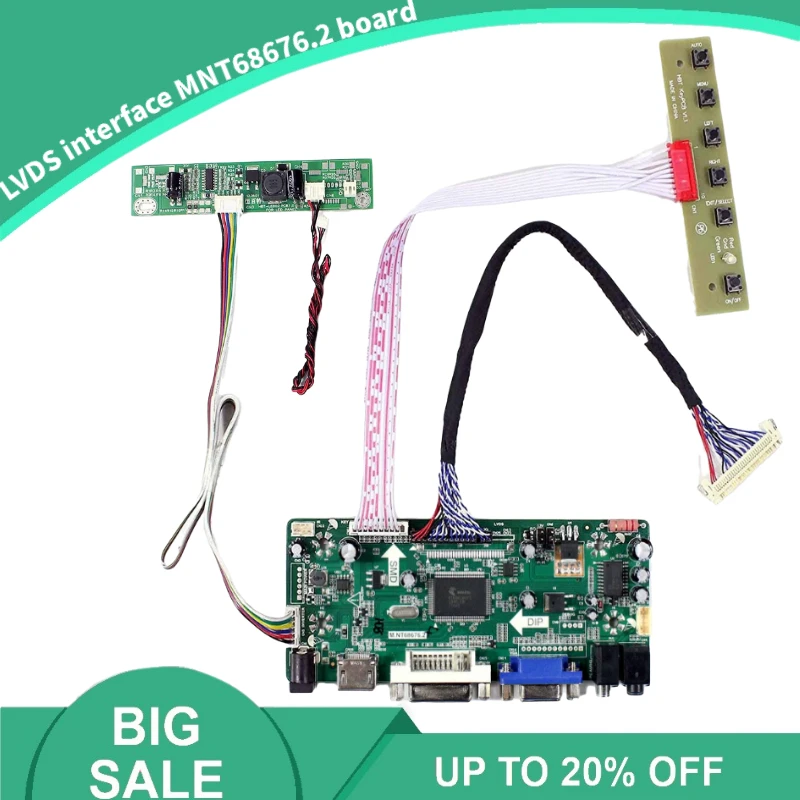 

New M.NT68676 Control Board Monitor Kit for LM190E0A(SL)(D1) LM190E0A-SLD1 HDMI+DVI+VGA LCD LED Screen Controller Board Driver