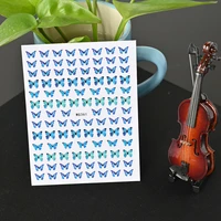 1sheet nail stickers 3d blue purple butterfly adhesive transfer nail art decals cute sliders decorations manicure accessories n1