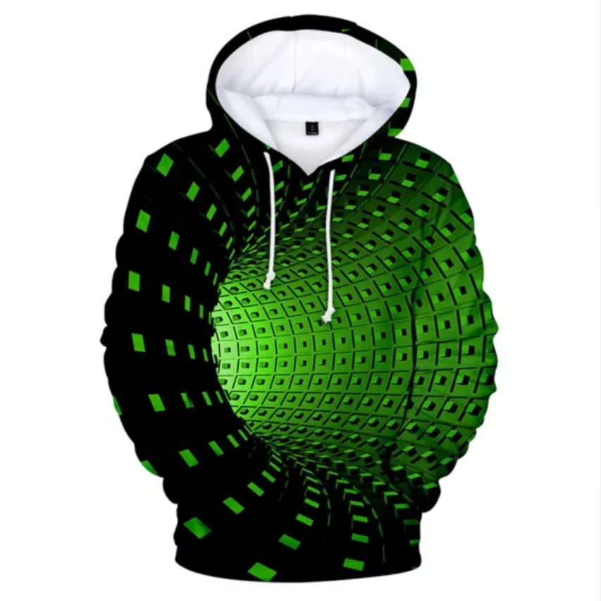 

Neon Light Hip hop Dizzy Arts 3D Sweatshirt Women/Men Pullovers hoodies Outerwear loose tops Psychedelic Vortex Boys Clothes Top