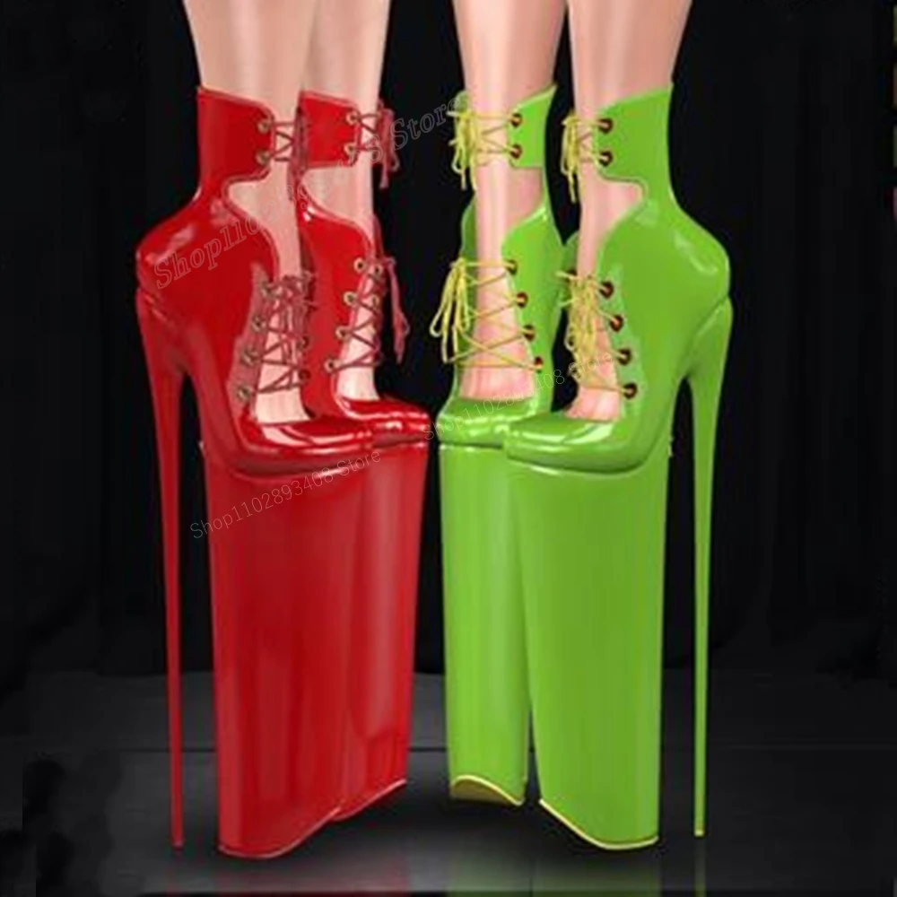 Туфли-лодочки женские из лакированной кожи на высоком каблуке с перекрестной