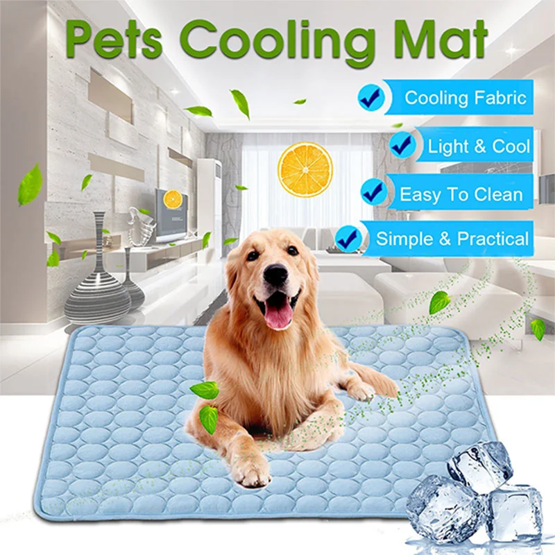 

Summer Cooling Mat Sleeping Pad Water Absorption Top Waterproof Bottom Materials Safe Easy Carry EZ Clean for Pets Kids Adults