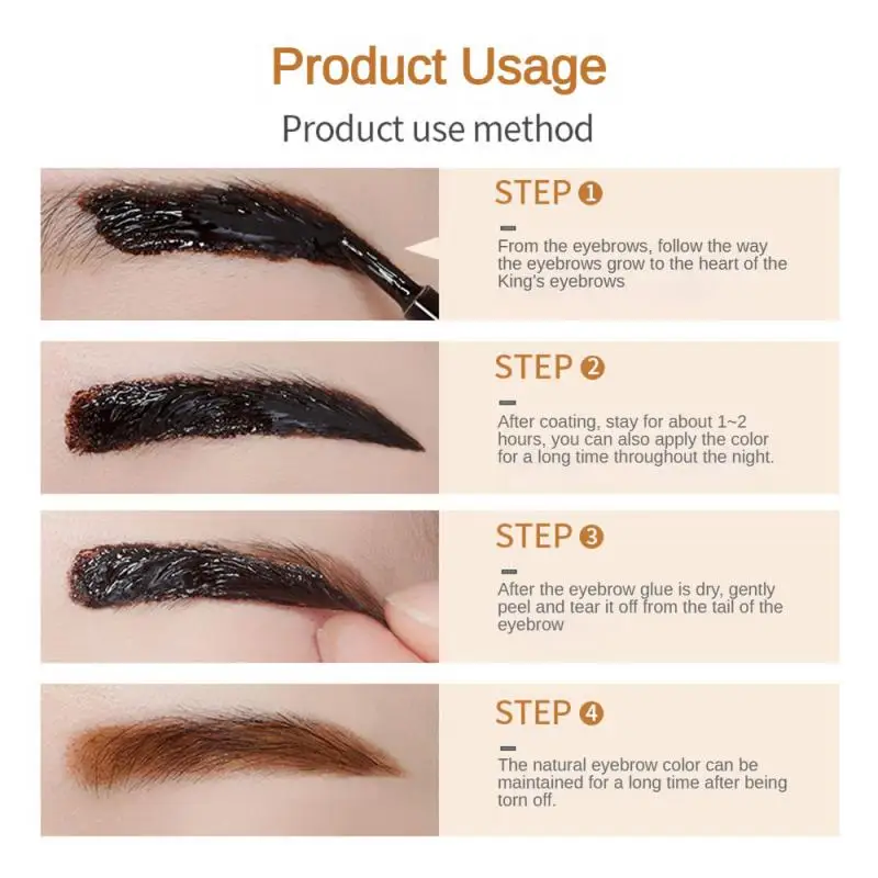 

Liquid Eyebrow Cream Quick-drying Waterproof Eyebrow Dyeing Cream Natural Wild Eyebrow Long Lasting Non-Smudge Eyebrow Enhancers