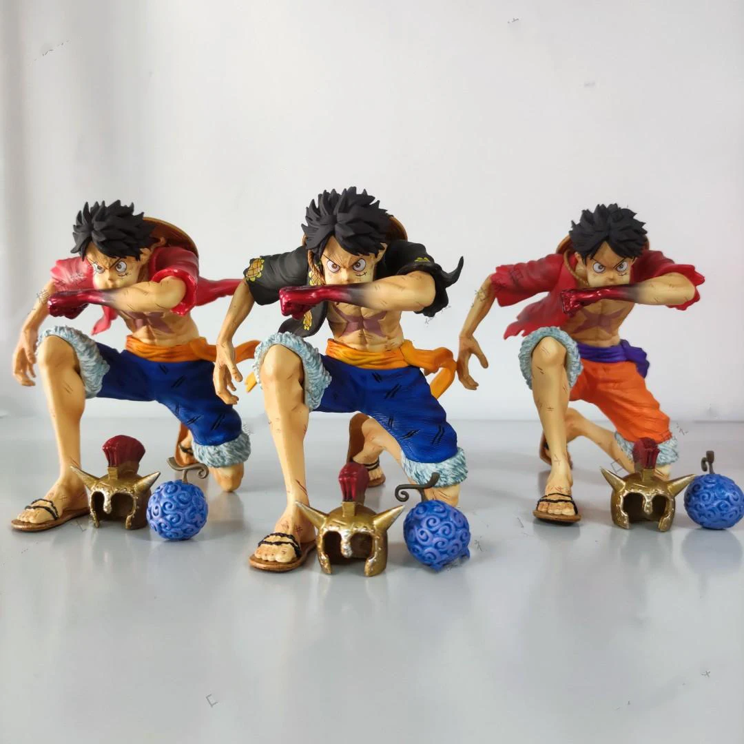 

One Piece 3 Style Blowing Monkey D Luffy Excellent Figure Anime Model Statue Toy Collectibles Cake Car Decoration Children Gift