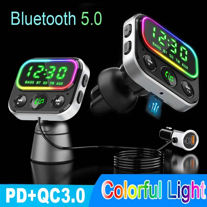 FM-трансмиттер PD18W с Bluetooth 2022 и USB-портом |