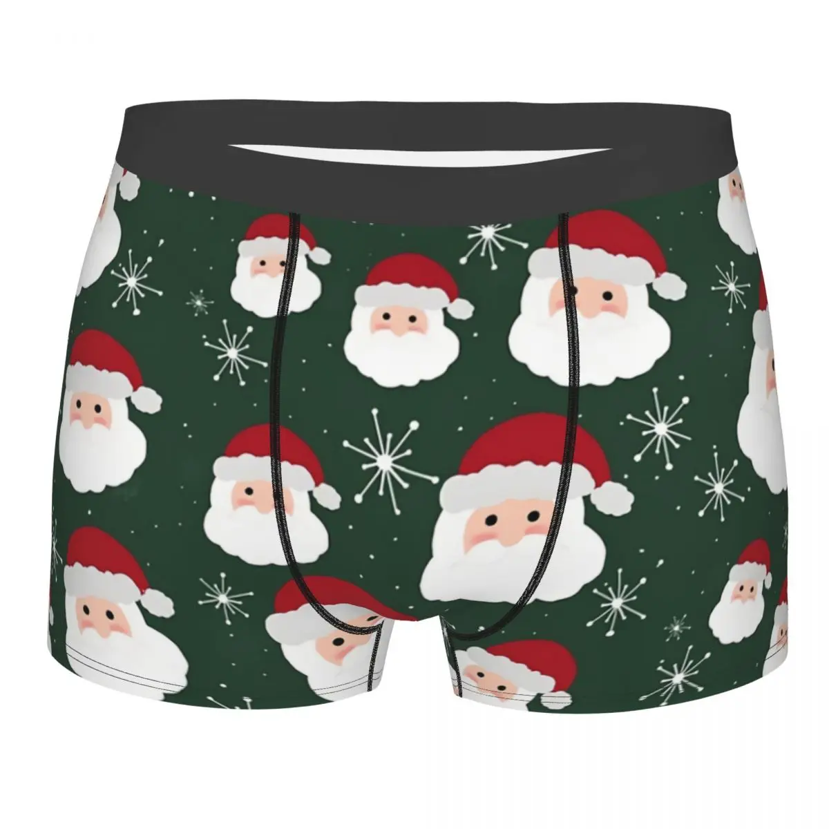 

Santa Snowflakes Men Boxer Briefs Underpants Highly Breathable High Quality Sexy Shorts Gift Idea