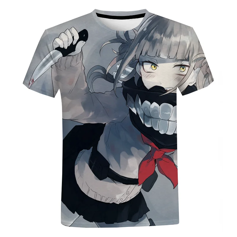 

Y2K Clothing Himiko Toga T Shirts for Men Summer Oversized T-shirt Fashion and Leisure Harajuku Streetwear Photography Tops