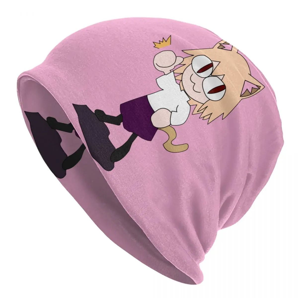 

Kawaii Cat Girl Neco Arc Skullies Beanies Caps Streetwear Winter Warm Women Men Knitting Hat Unisex Adult Bonnet Hats